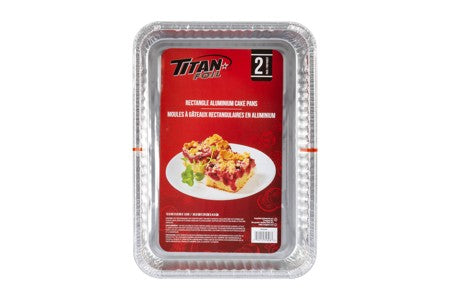 TITAN FOIL RECTANGLE ALUM CAKE PANS  2/PK