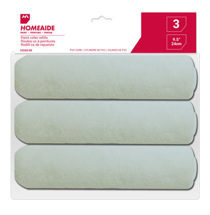 3PK PAINT ROLLER REFILLS - 9.5 SMOOTH AND SEMI SMO