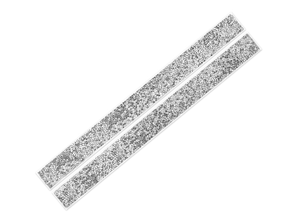 Paper Craft Sticker: 1"x12" Crushed Diamond Gem Borders x2 D) Ice