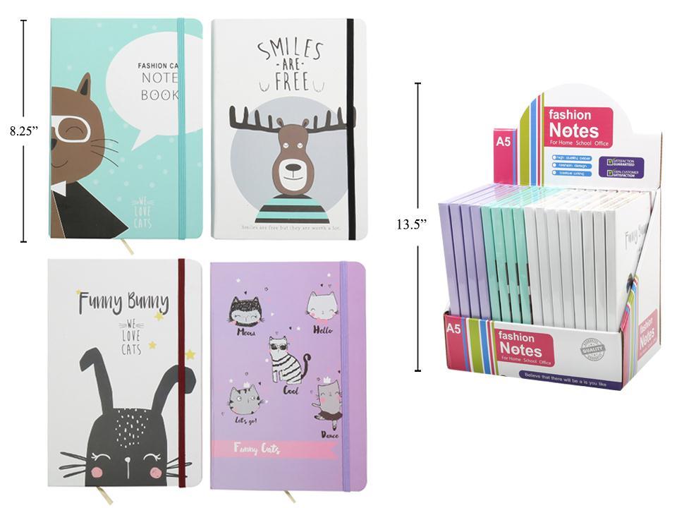 Animal Hard cover Notebook 14.5x21cm 80s,70g, 4 sty , 16/PDQ