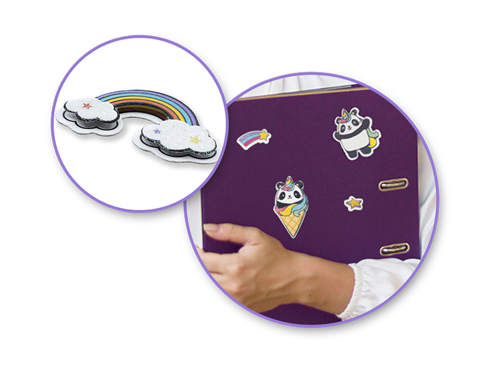 Handmade Sticker: 3D Glitter Cardstock Elements 250gsm D) Pandacorn