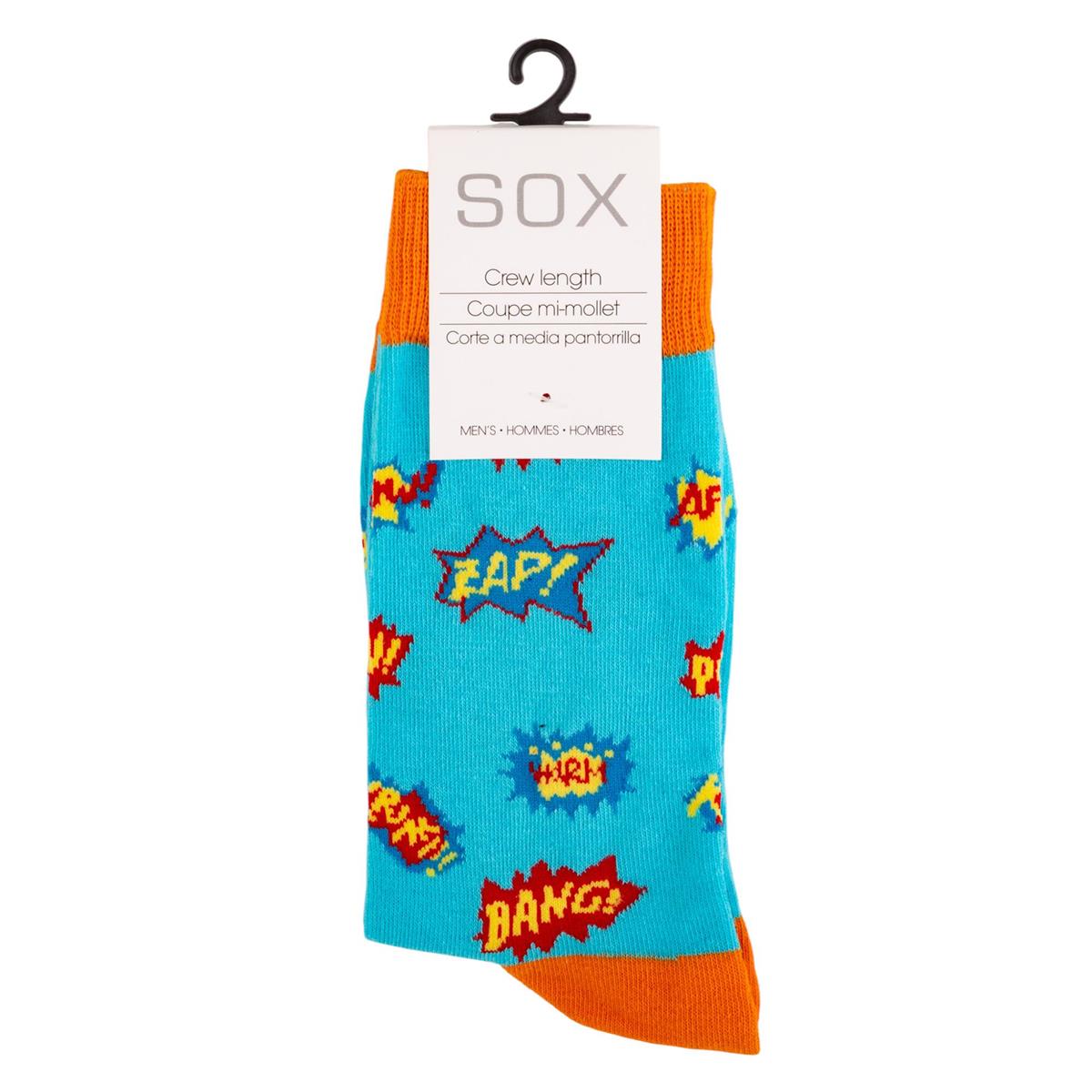 SOX, Men's Socks, Pow Bam Zap ,cotton/polyester/spandex, hc