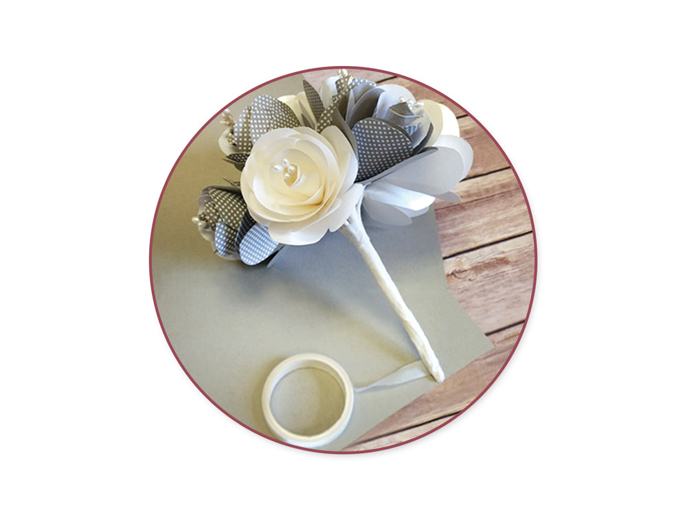 Floral Tape Stem Wrap: 1/2" x 20yds C) White