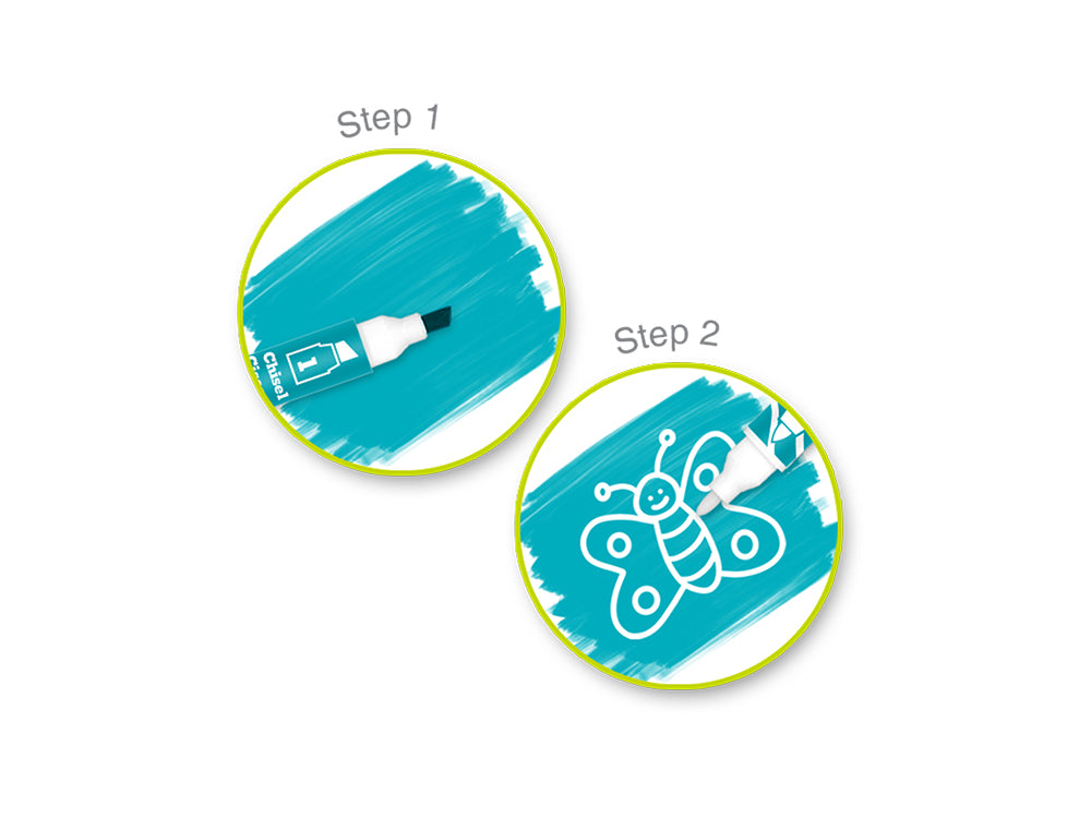 Color Factory: Magic-Stroke Dual-Tip Markers 4pk (Asst) A) Brights