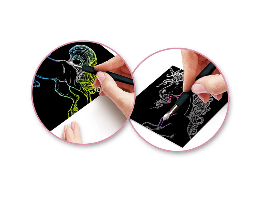 Craft Medley Kit: Deluxe Engraving Art DIY Kit F) Holographic~ Unicorn