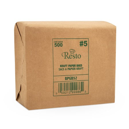 RESTO #5 KRAFT PAPER BAGS 500/CASE (1327546)