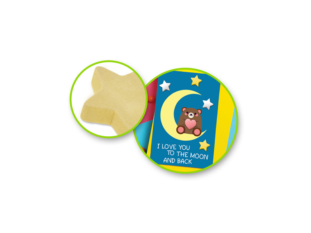 Craftwood: Wooden Thick-Bits 30pc 6mm(T) C) Stars Natural