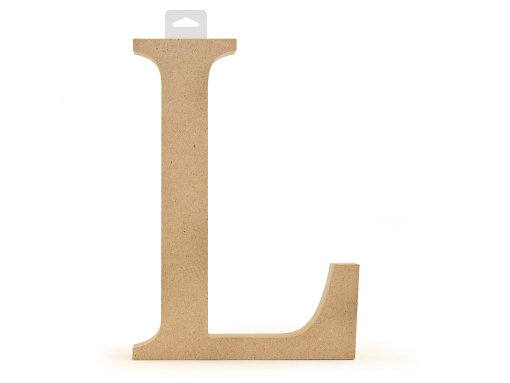 Wood Letters: 5 1/8" MDF Standing L