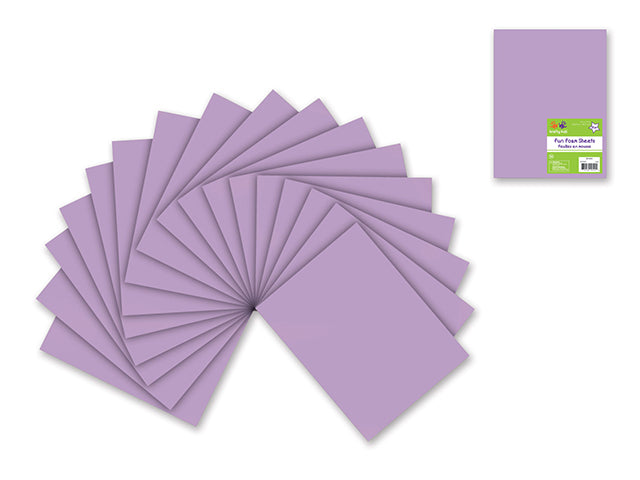 Fun Foam Sheets: One 9"x12" - 2mm(T) Barcoded Sheets Y) Lilac
