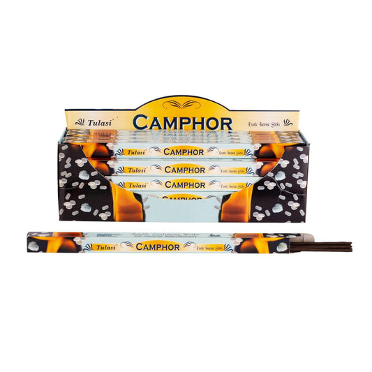 Tulasi, 9" 8 pcs, Incense Sticks, Camphor, 25/display box