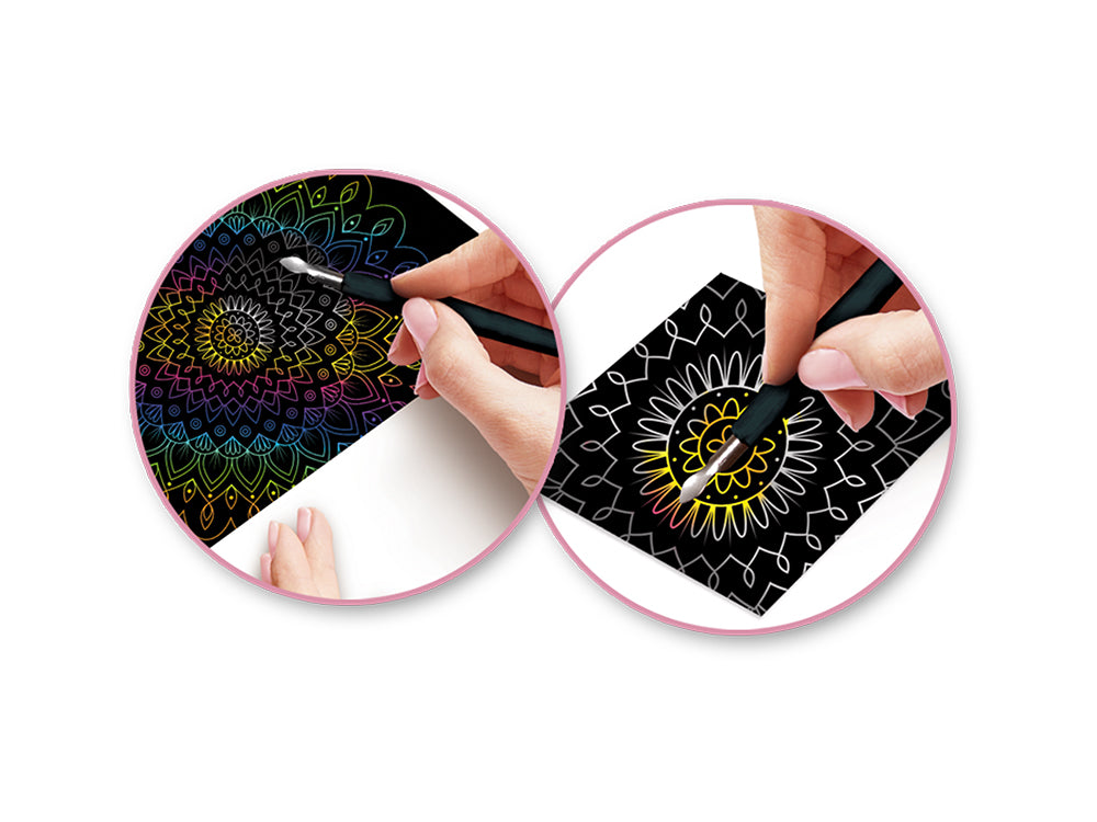 Craft Medley Kit: Deluxe Engraving Art DIY Kit D) Holographic~ Mandala