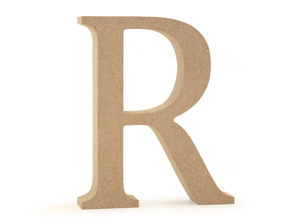 Wood Letters: 5 1/8" MDF Standing R