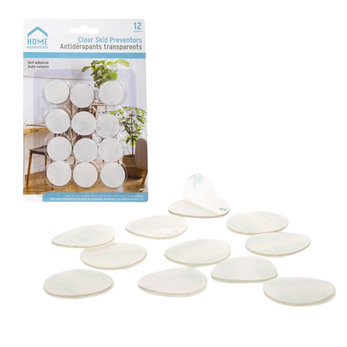 H.E. 12-pc Clear Skid Preventors, 1" Dia., b/c