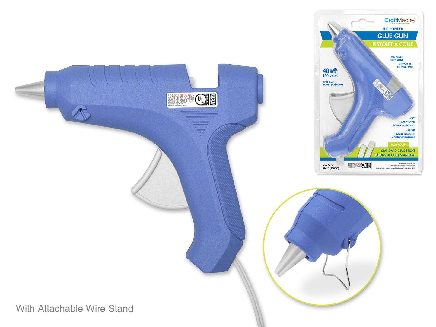 Glue Gun: 40W 'The Bonder' Hot-Melt cULus Rated 120V