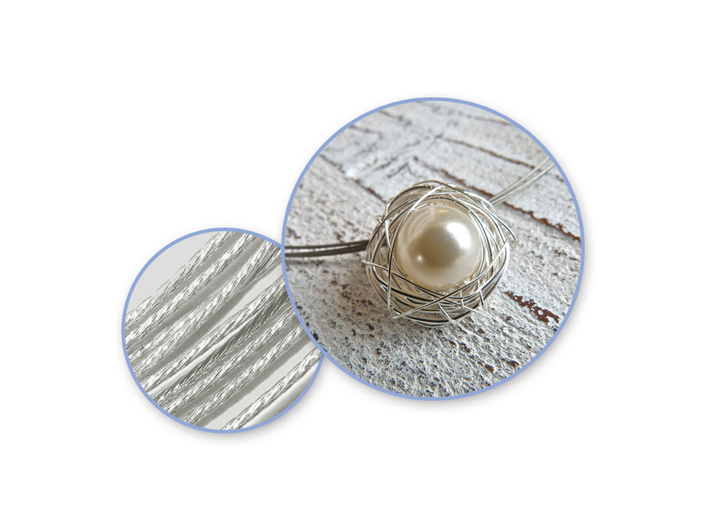 Beading/Jewelry Wire: Tiger Tail 7-strand .012 Diam (.30mm) 12m A) Silver