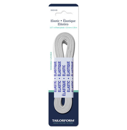 1/2' KNIT ELASTIC WHITE