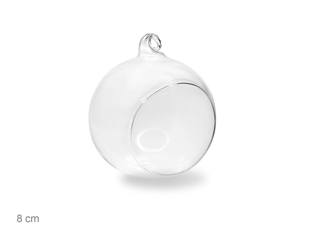 Craft Décor: 8cm DIY Terrarium Clear Ornamental Glass Ball