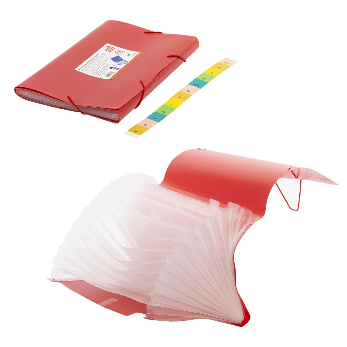 O.WKs.13-pocket Document Folder 13x9.5" 3 col., removable label