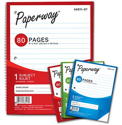 SPIRAL BOOK - 80 8" X 10.5"