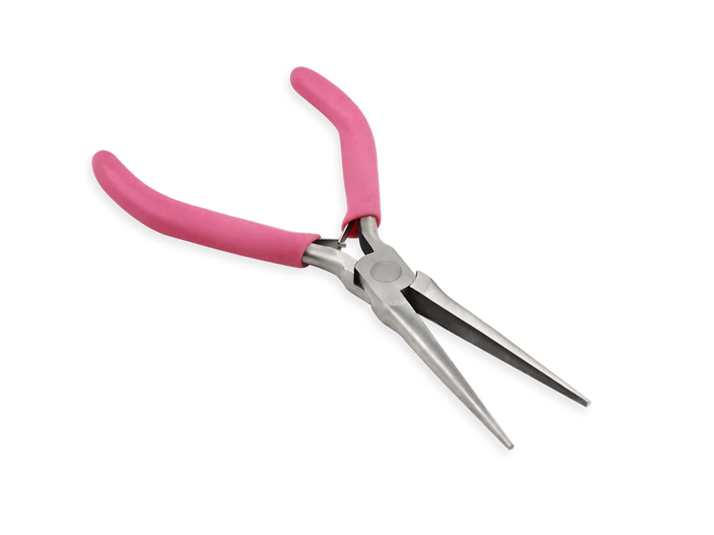 Beading/Jewelry Tool: 6" Long Flat Nose Pliers w/Soft Grip Handle