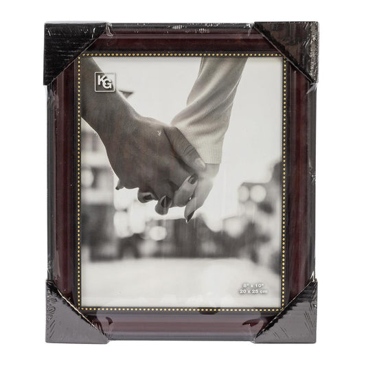 KG Lucy 8X10" Frame, Dark Brown W/GOLD BEADING ( LD S5 )