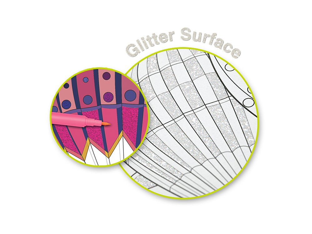 Color Factory: Glitter Coloring Pad 8.25"X8.25" 180Gsm 24Sht G) Great Outdoors