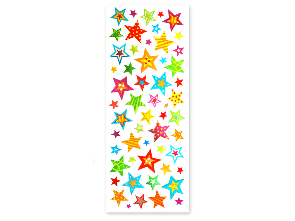 Paper Craft Stickers: 4.75"x12" Foil Icons 3D B) Star Bright