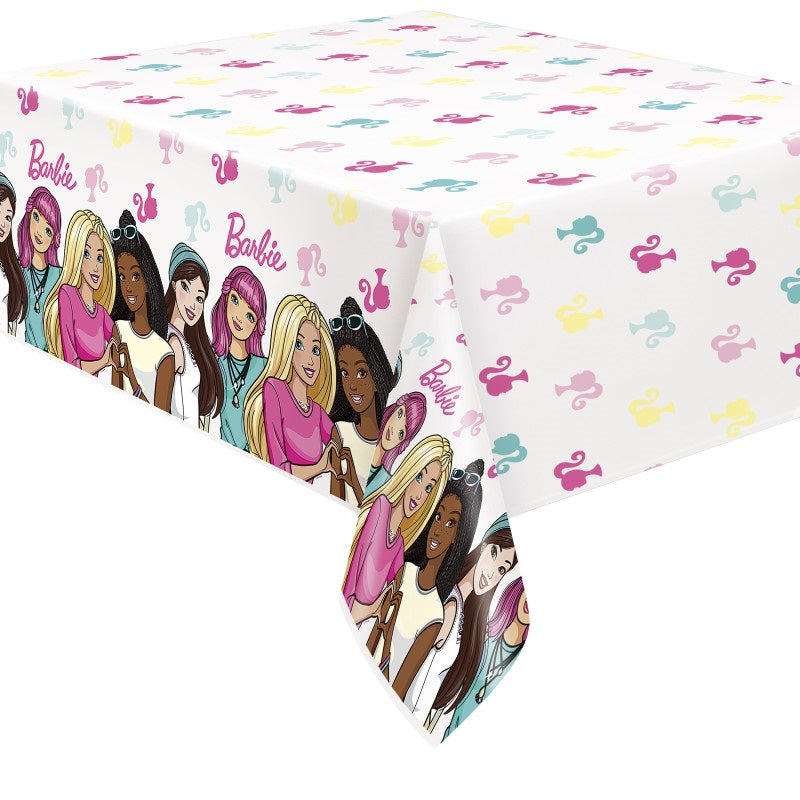 Barbie Rectangular Plastic Table Cover  54" x 84"