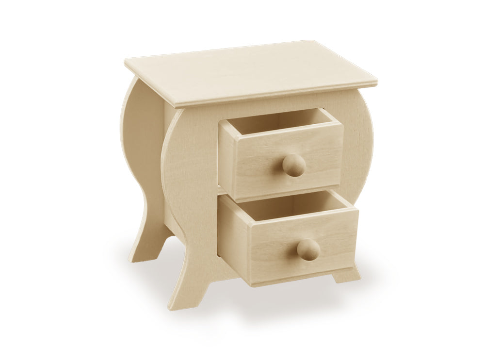 Wood Craft: 3.9"x2.6"x3.9" Mini DIY Dresser/Drawers