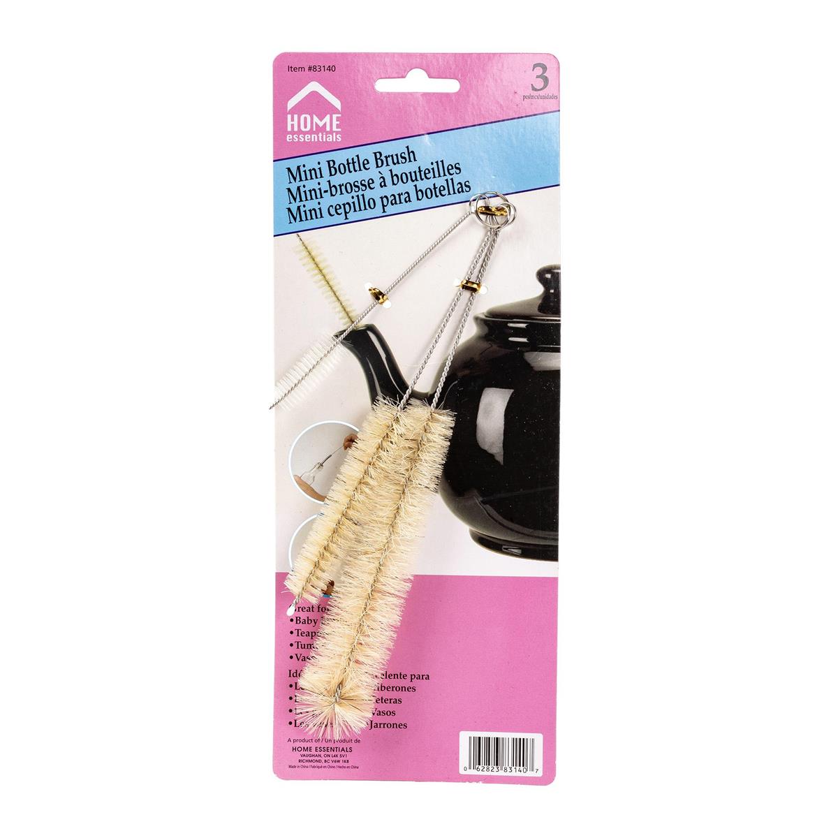 H.E. 3-pc Mini Bottle Brushes, t.o.c.