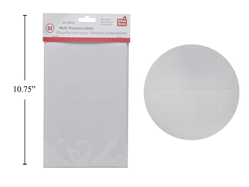 O.WKs. Multi-Purpose Label, 84 pcs 20x105mm, PBH