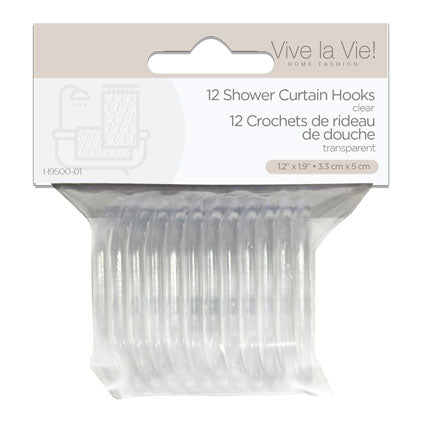 SHOWER CURTAIN HOOK-CLEAR D33 mmx50mm