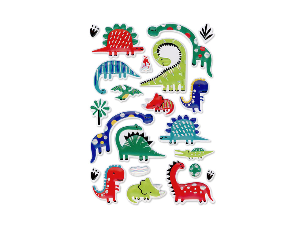 Paper Craft Stickers: 4.3"x6.1" Foil Puffy K) Baby Dinos