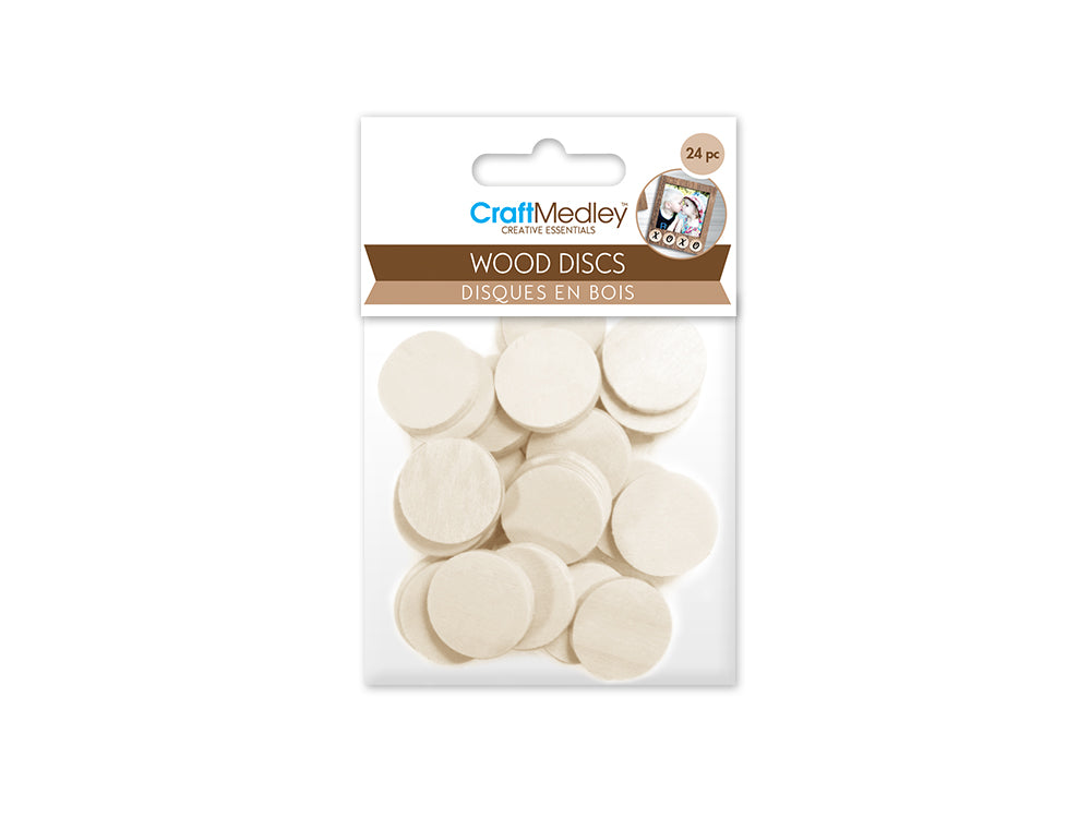 Craftwood: Wood Discs 3.8mm Thick A) 2.1cm 24pc
