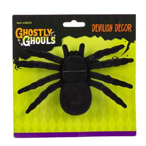 G.Ghouls Hween 6.6"x4.5" Giant Flocked Spider, t.o.c.
