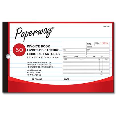 INVOICE BOOK - 50 8" X 5-1/4"