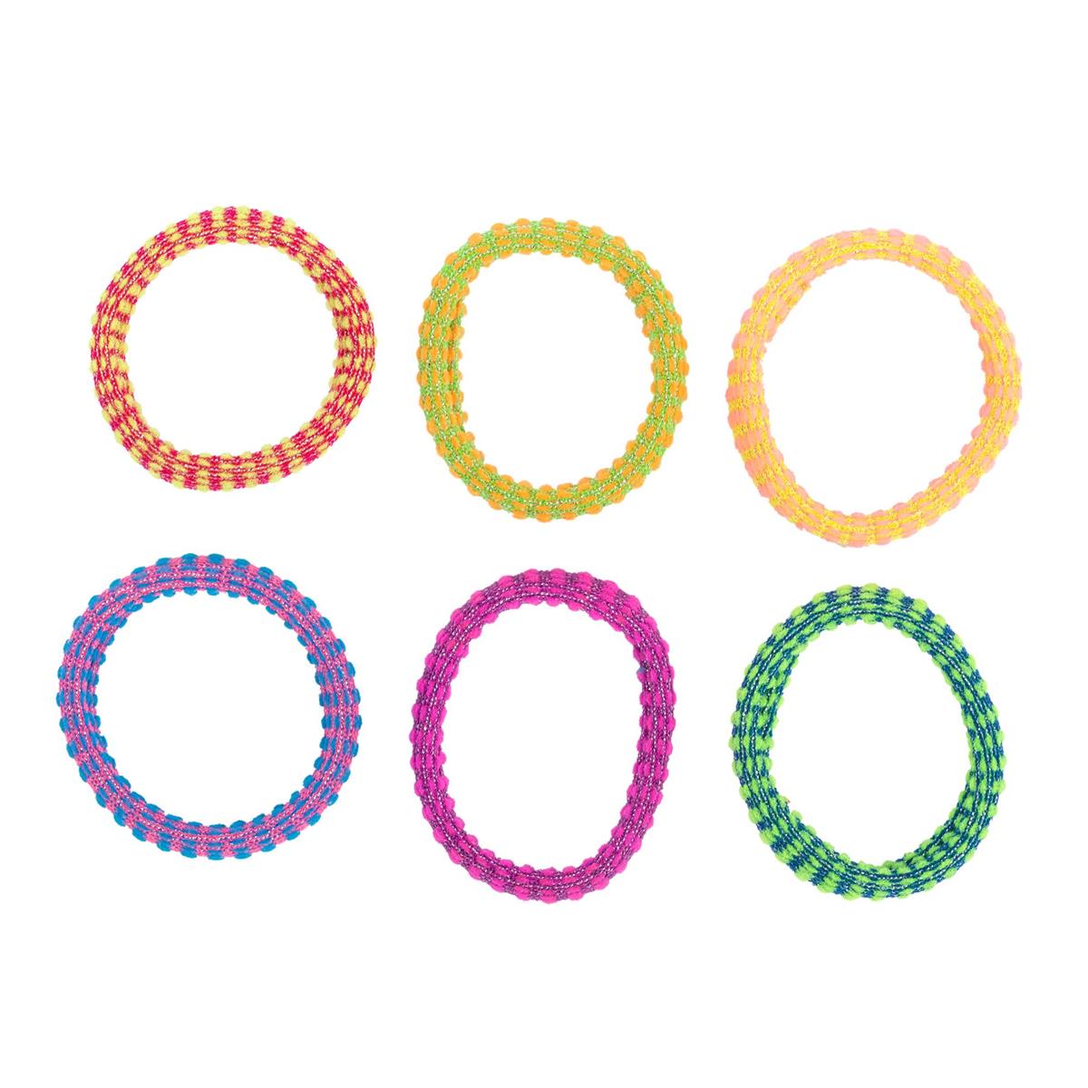 StylinG 12-pc Stripe Knitted Ponyholders, hc