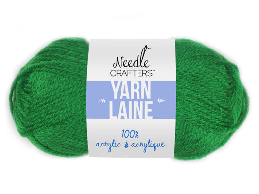 Needlecrafters: 50g Acrylic Yarn Standard Ball Dyed C) Emerald Green