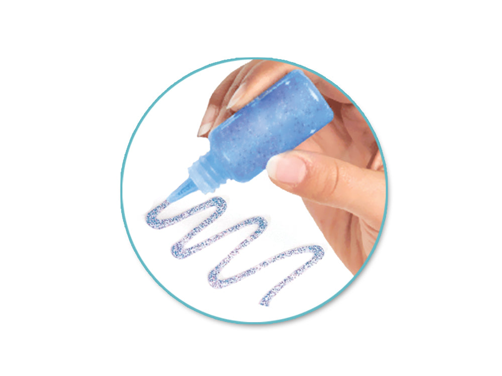 Plastic Bottle: 20ml EZ-Squeeze Glitter Glue Applicator 3pc w/Screw-Top