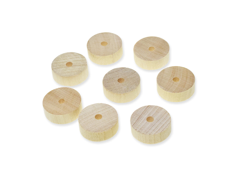 Craftwood: 1.1"x0.4" Wheel x8 Flat Natural