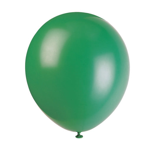 Helium filled - 12" Latex Balloons - Forest Green