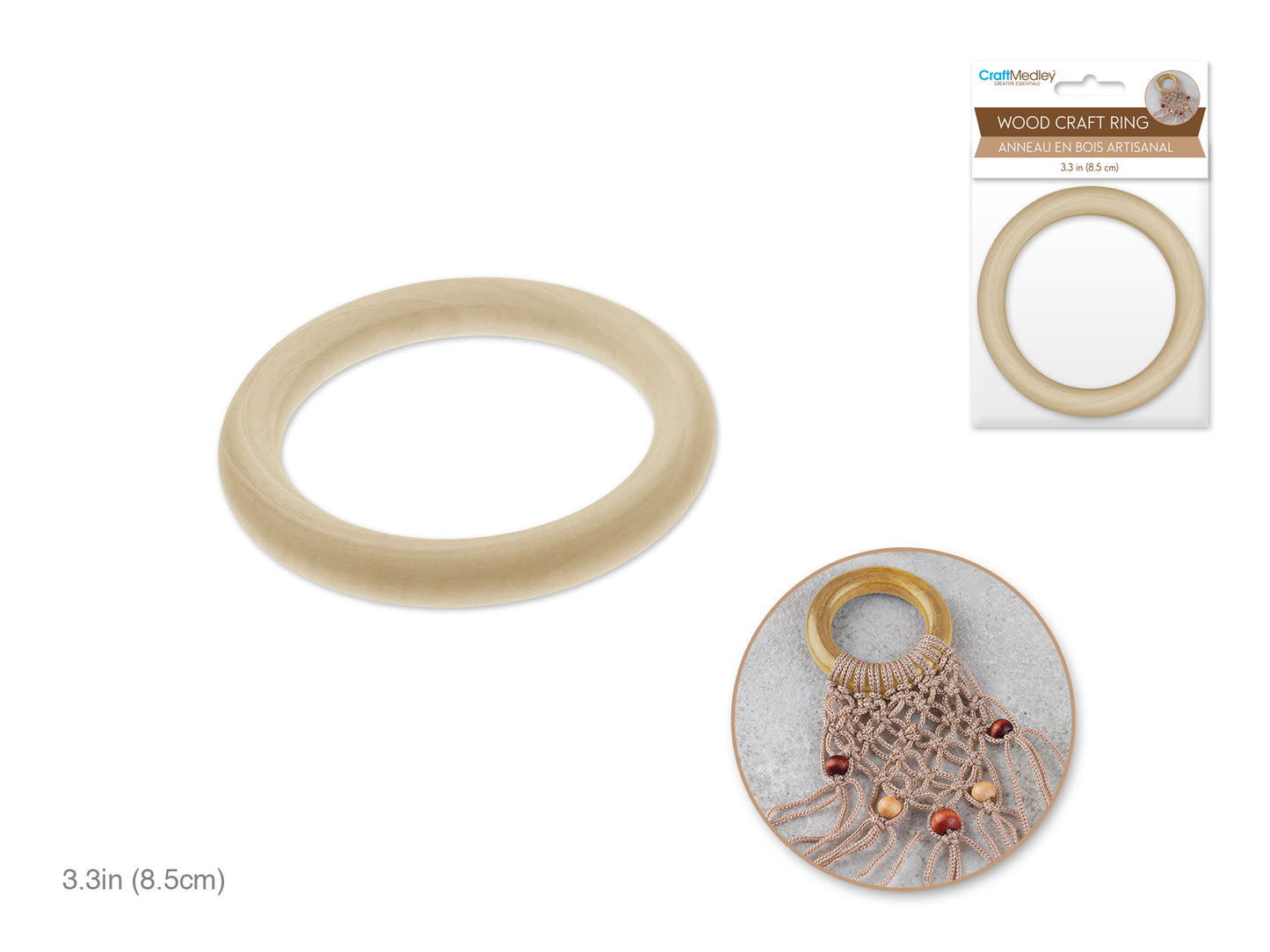 Craftwood: 85mm Craft Ring Natural
