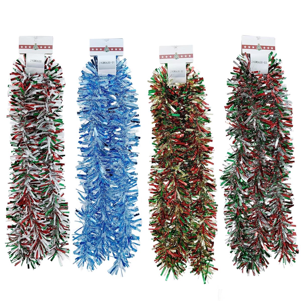 Deco N. 9ft.x5ply Tinsel Garland, 4/c, header