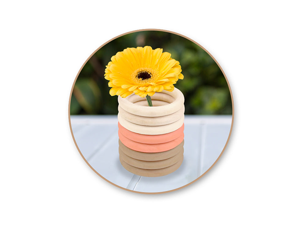 Craftwood: 60mm Craft Rings x4 Natural