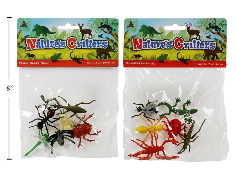 Nature's Critters, 6-pc, Insect PVC bag, 2/s, header card(CS)