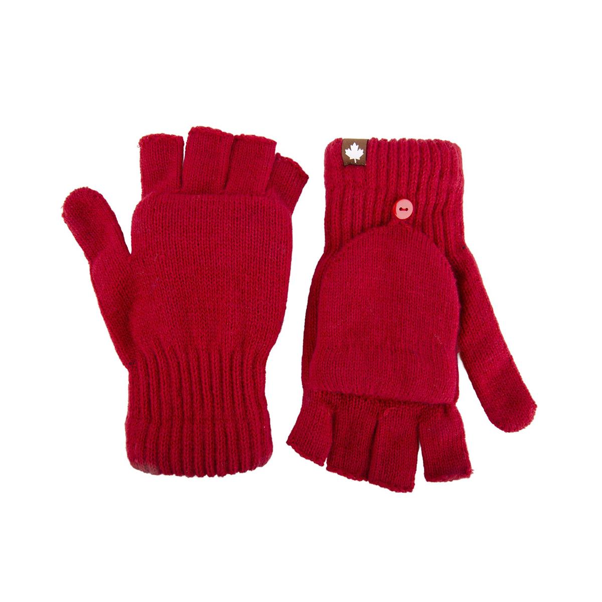 Nordic T. Canada Convertible Glove, knit w fleece lining, hc