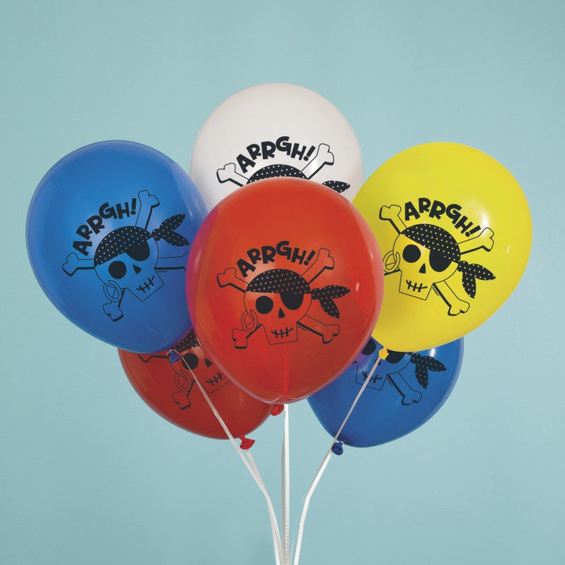 Ahoy Pirate 12" Latex Balloons  8ct