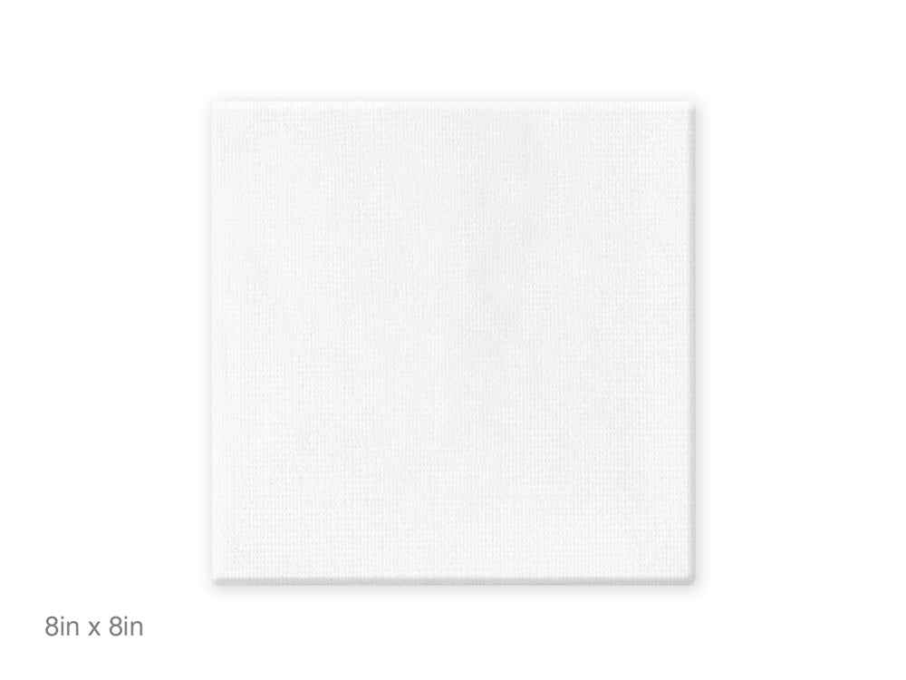 Stretch Artist Canvas: Square 8"x8" Primed Back-Stapled