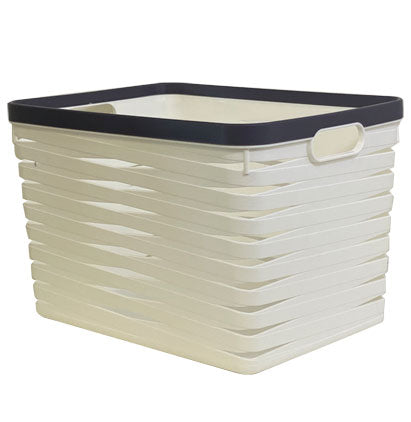 RECT. PP BASKET-WHITE -S 25.5*18*15