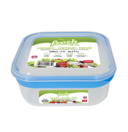 SQUARE PLASTIC CONTAINER 2500ML - BLUE
